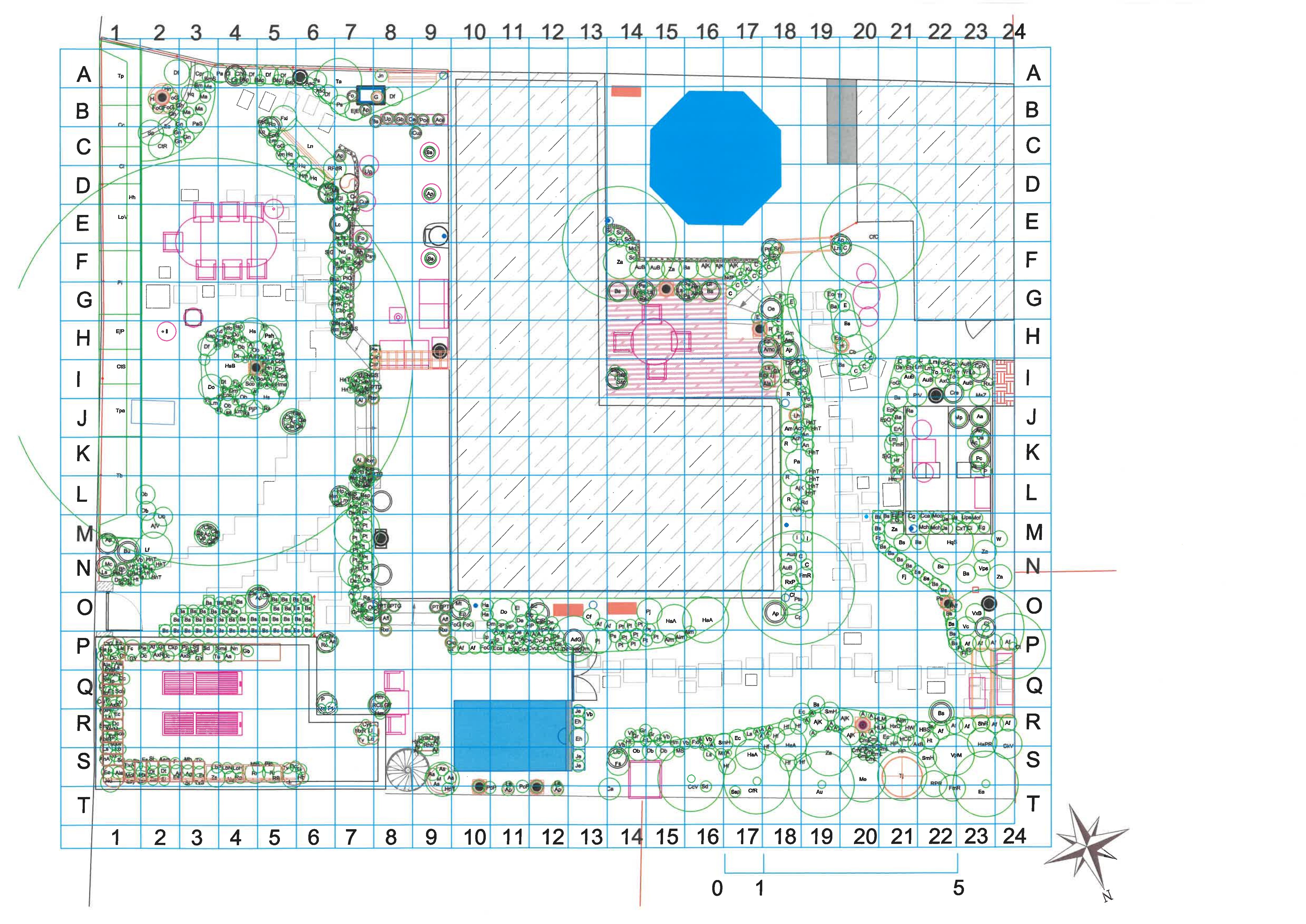 Plan d'implantation du jardin — Jardin en RB, Yerres